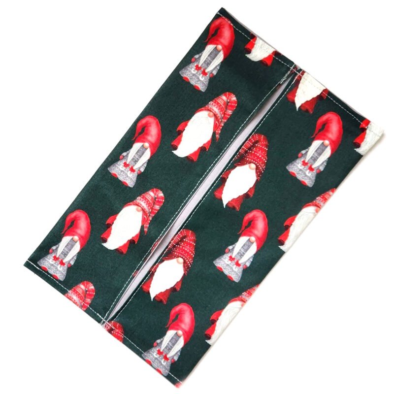 flat textile pouch to store facial tissues
