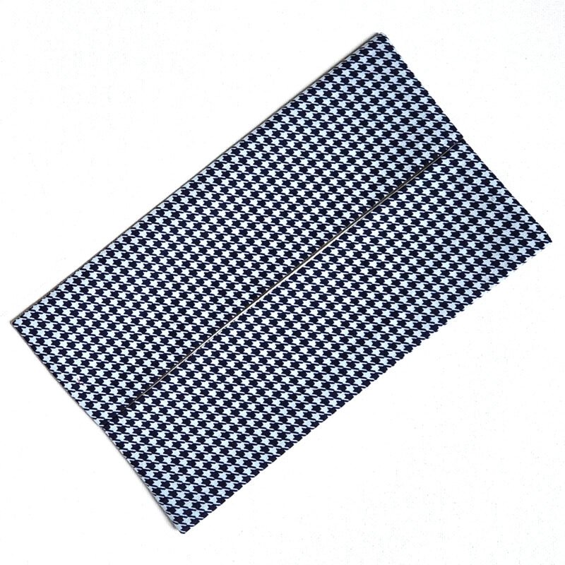 flat fabric pouch for facial tissues