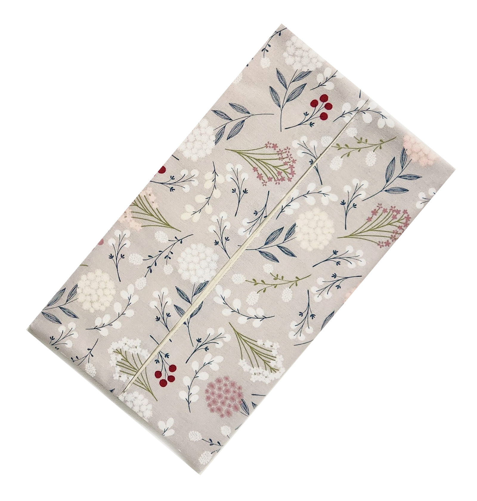 th lt cottage floral flat sewn pocket for facial tissues