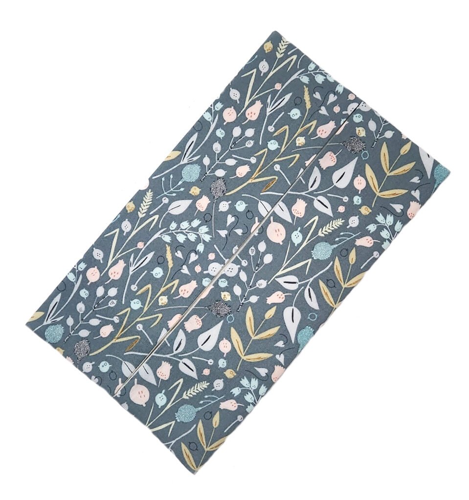 flat rectangular textile pouch to hold Kleenex tissues